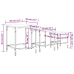 Mesas de centro apilables 3 pzas madera ingeniería roble humo
