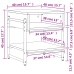 Mesa de centro madera de ingeniería negro 40x40x45 cm