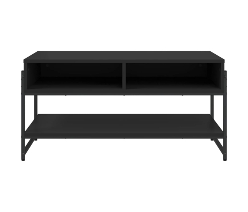 Mesa de centro madera contrachapada negro 90x50x45 cm