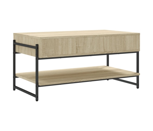 Mesa de centro madera contrachapada roble Sonoma 90x50x45 cm