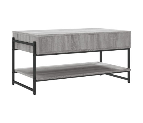 Mesa de centro madera contrachapada gris Sonoma 90x50x45 cm