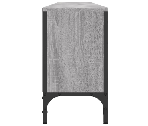 Mueble de TV cajón madera ingeniería gris Sonoma 200x25x44 cm