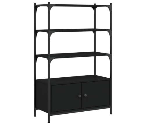 Librería de 3 estantes madera ingeniería negro 70x30x109,5 cm