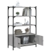 Librería 3 estantes madera ingeniería gris Sonoma 70x30x109,5cm