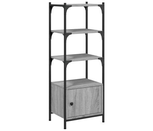 Librería 3 estantes madera ingeniería gris Sonoma 41x30x109,5cm