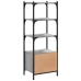 Librería 3 estantes madera ingeniería gris Sonoma 41x30x109,5cm