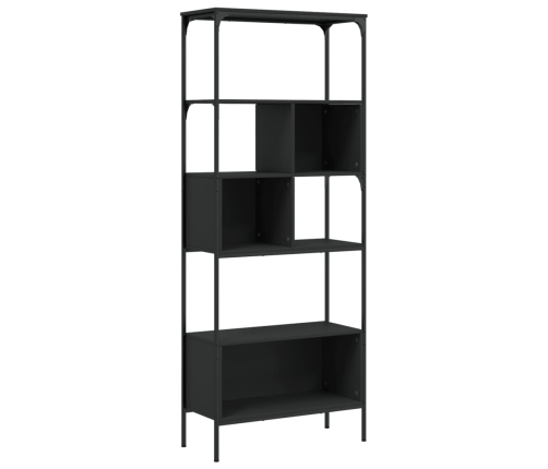 Librería 5 estantes madera de ingeniería negro 76x33x188,5 cm