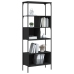 Librería 5 estantes madera de ingeniería negro 76x33x188,5 cm