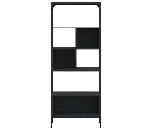 Librería 5 estantes madera de ingeniería negro 76x33x188,5 cm