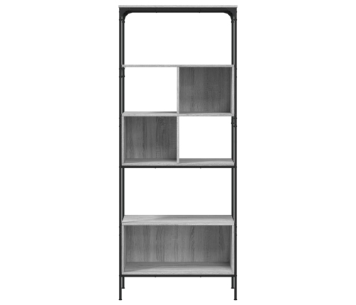 Librería 5 estantes madera ingeniería gris Sonoma 76x33x188,5cm