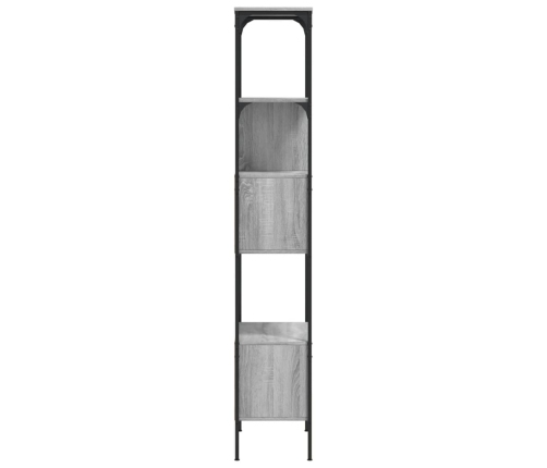 Librería 5 estantes madera ingeniería gris Sonoma 76x33x188,5cm