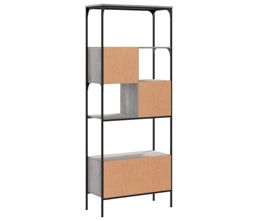 Librería 5 estantes madera ingeniería gris Sonoma 76x33x188,5cm