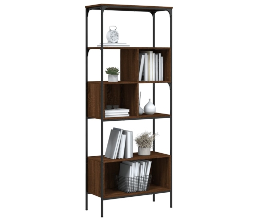 vidaXL Librería 5 estantes madera ingeniería marrón 76x33x188,5 cm