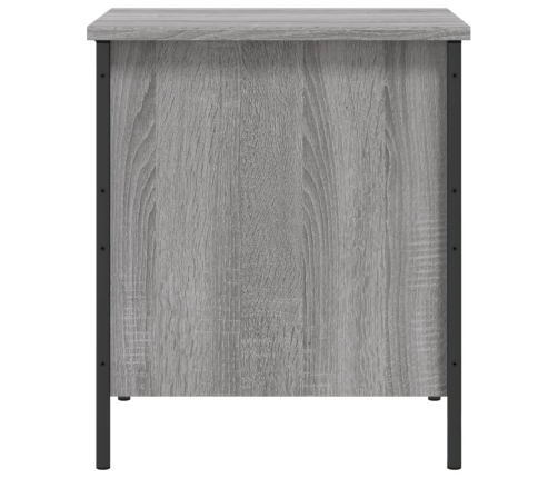 Banco con almacenaje madera ingeniería gris Sonoma 40x42,5x50cm