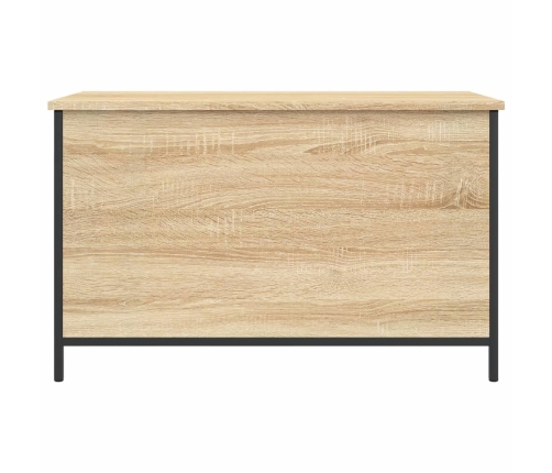 Banco almacenaje madera ingeniería roble Sonoma 80x42,5x50 cm