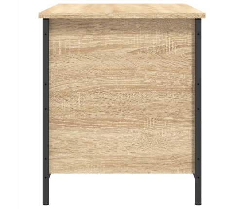 Banco almacenaje madera ingeniería roble Sonoma 80x42,5x50 cm