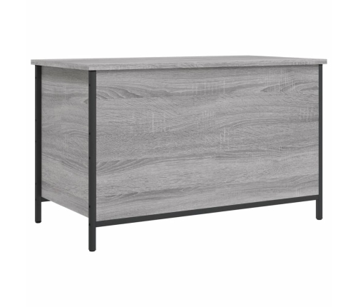 Banco de almacenaje madera ingeniería gris Sonoma 80x42,5x50 cm