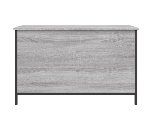 Banco de almacenaje madera ingeniería gris Sonoma 80x42,5x50 cm