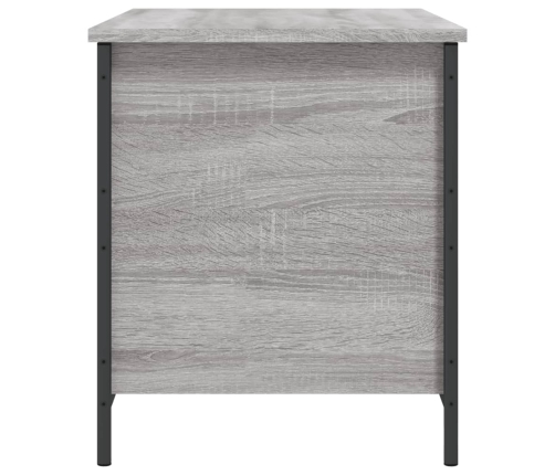 Banco de almacenaje madera ingeniería gris Sonoma 80x42,5x50 cm