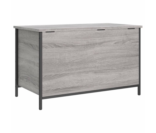 Banco de almacenaje madera ingeniería gris Sonoma 80x42,5x50 cm