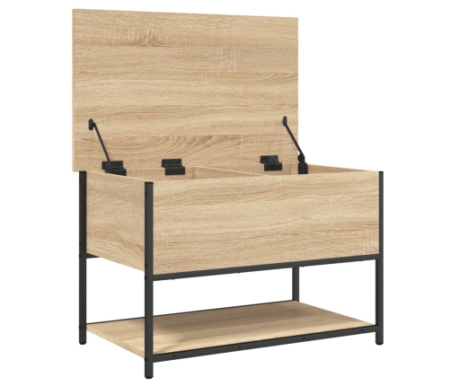 Banco almacenaje madera ingeniería roble Sonoma 70x42,5x47 cm