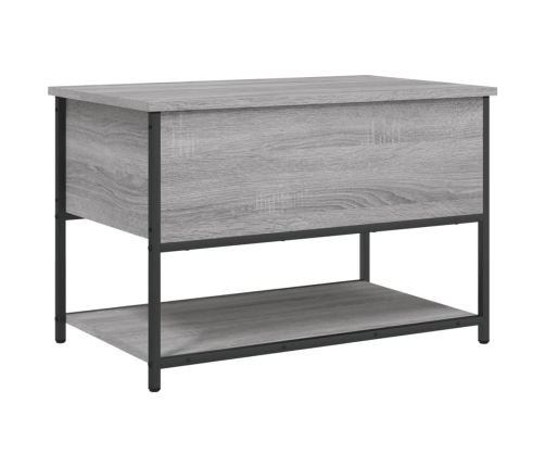 Banco de almacenaje madera ingeniería gris Sonoma 70x42,5x47 cm