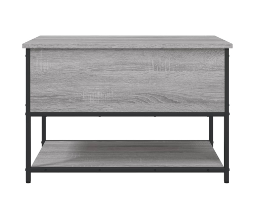 Banco de almacenaje madera ingeniería gris Sonoma 70x42,5x47 cm