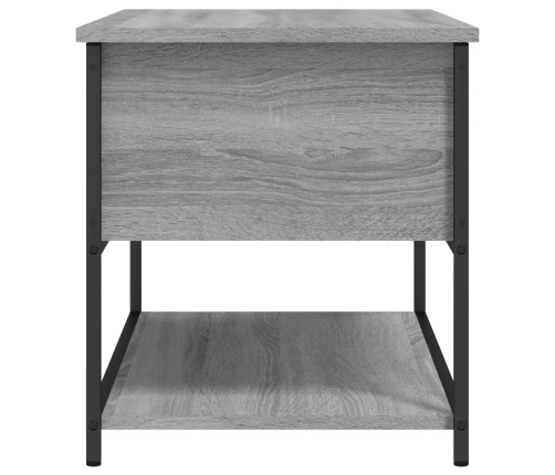 Banco de almacenaje madera ingeniería gris Sonoma 70x42,5x47 cm