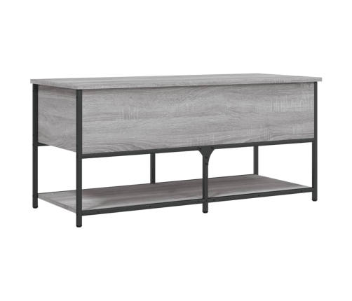 Banco de almacenaje madera ingeniería gris Sonoma 100x42,5x47cm