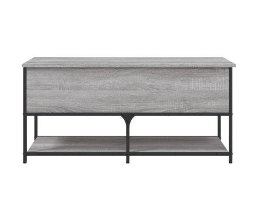 Banco de almacenaje madera ingeniería gris Sonoma 100x42,5x47cm