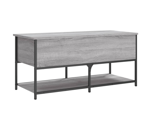 Banco de almacenaje madera ingeniería gris Sonoma 100x42,5x47cm