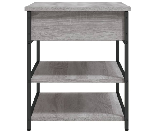 Banco zapatero madera de ingeniería gris Sonoma 70x42,5x50 cm