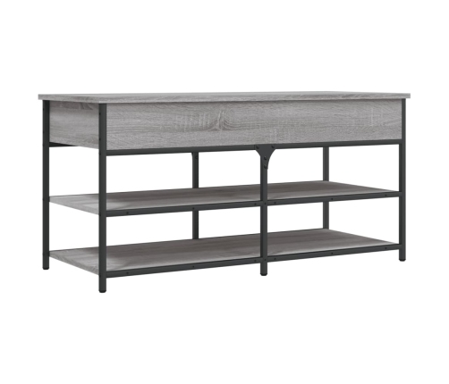 Banco zapatero madera de ingeniería gris Sonoma 100x42,5x50 cm