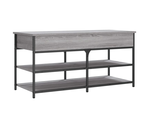 Banco zapatero madera de ingeniería gris Sonoma 100x42,5x50 cm