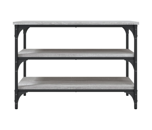 Banco zapatero madera de ingeniería gris Sonoma 70x38,5x49 cm