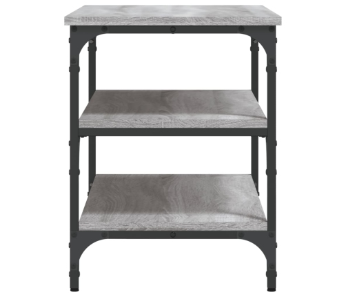 Banco zapatero madera de ingeniería gris Sonoma 70x38,5x49 cm