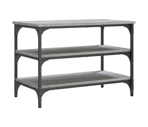 Banco zapatero madera de ingeniería gris Sonoma 70x38,5x49 cm