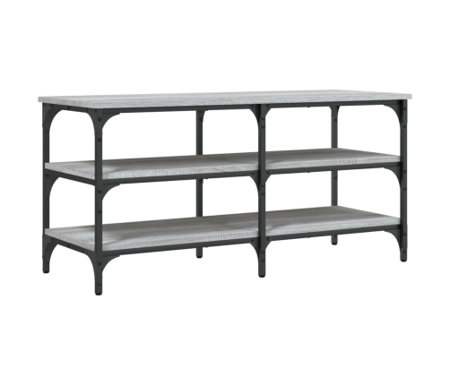 Banco zapatero madera de ingeniería gris Sonoma 100x38,5x49 cm