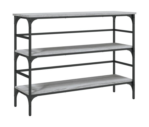 Mesa consola madera de ingeniería gris Sonoma 100x32x75 cm