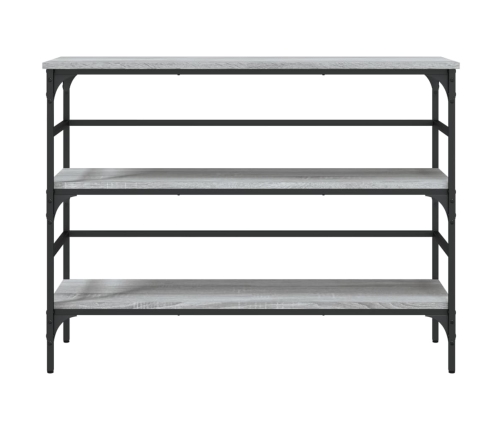 Mesa consola madera de ingeniería gris Sonoma 100x32x75 cm