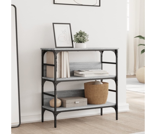 Mesa consola madera de ingeniería gris Sonoma 75x32x75 cm
