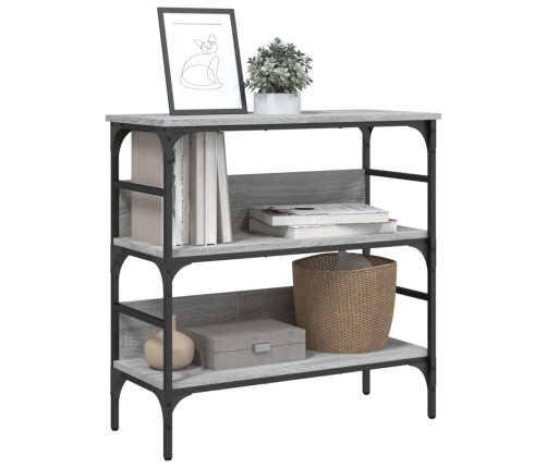 Mesa consola madera de ingeniería gris Sonoma 75x32x75 cm