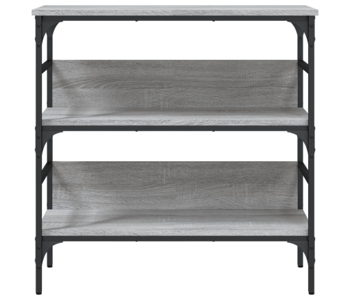 Mesa consola madera de ingeniería gris Sonoma 75x32x75 cm