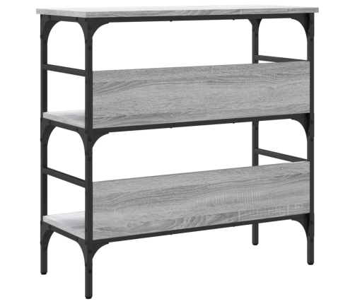 Mesa consola madera de ingeniería gris Sonoma 75x32x75 cm