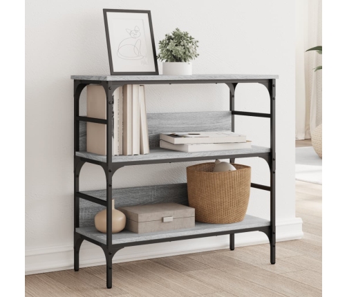 Mesa consola madera de ingeniería gris Sonoma 75x32x75 cm