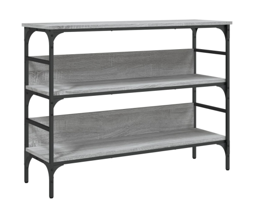 Mesa consola madera de ingeniería gris Sonoma 100x32x75 cm