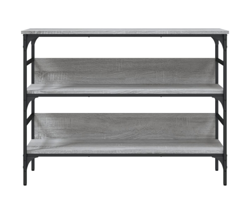 Mesa consola madera de ingeniería gris Sonoma 100x32x75 cm