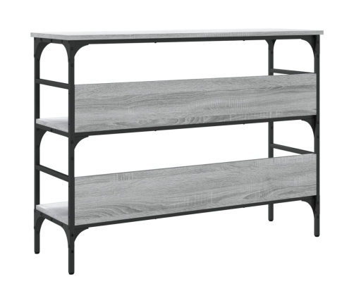 Mesa consola madera de ingeniería gris Sonoma 100x32x75 cm