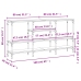 Mesa consola madera de ingeniería marrón roble 160x29x80 cm