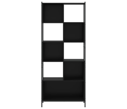 vidaXL Estantería de madera de ingeniería negra 72x28x172 cm